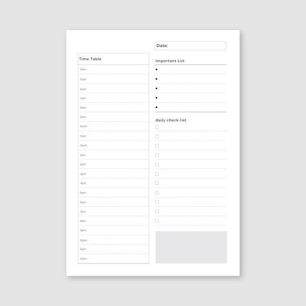 Free vector bullet journal planner template editable