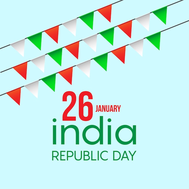 Vector free vector buntings for republic day