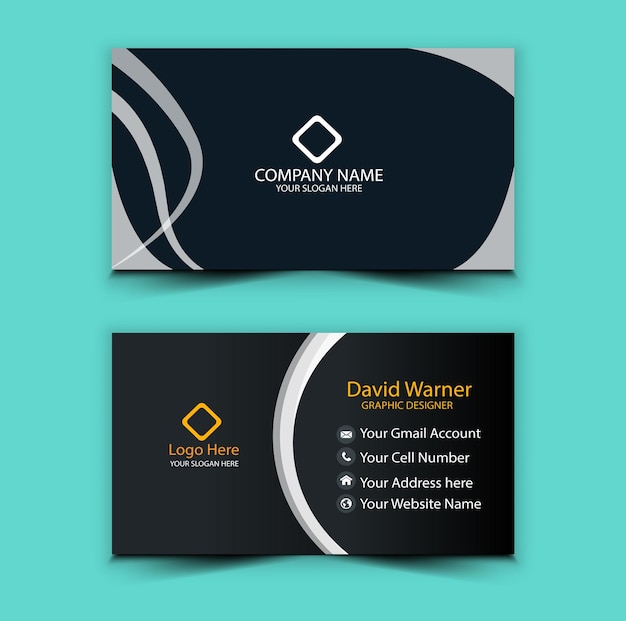 Free vector business card design template