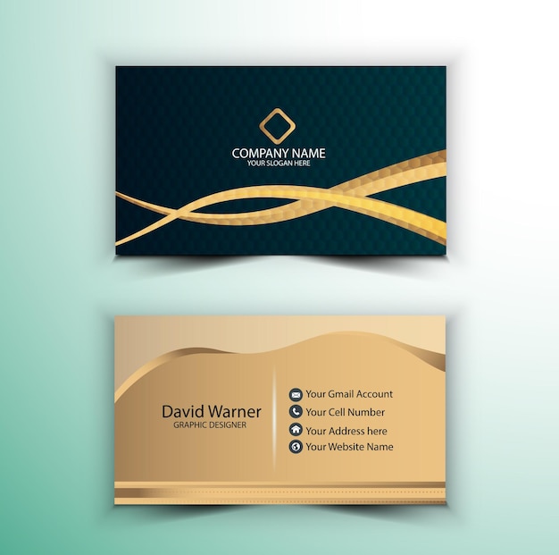 Free vector business card design template