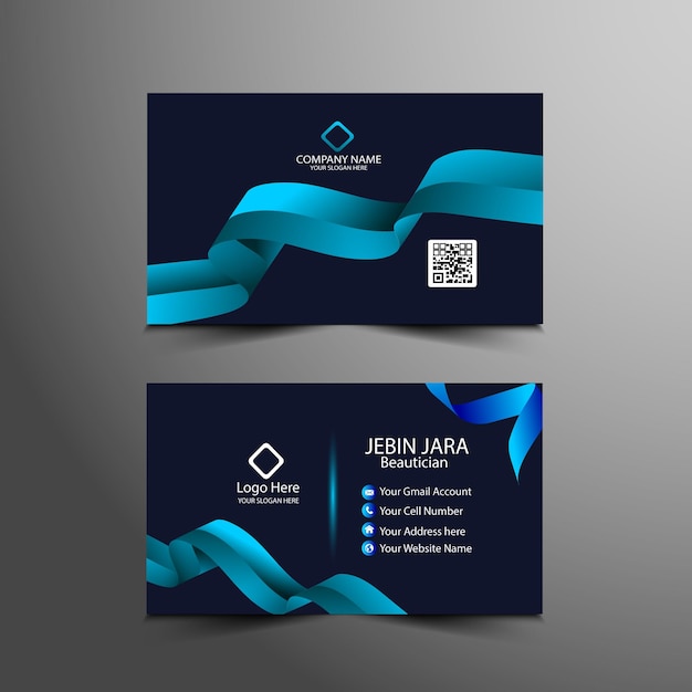 Free vector business card design template