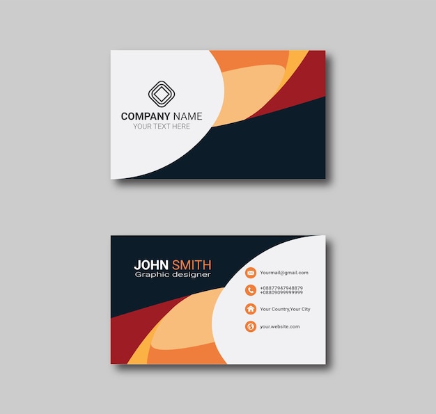 Free vector business card design