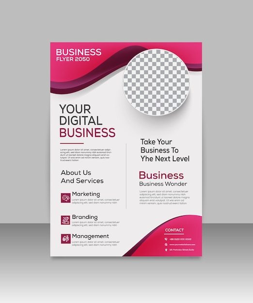 Free vector business flyer design