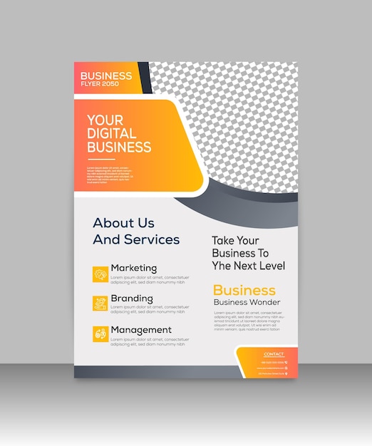 Free vector business flyer template