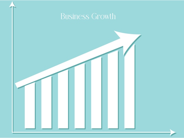 Free vector business growth icon moving forward background