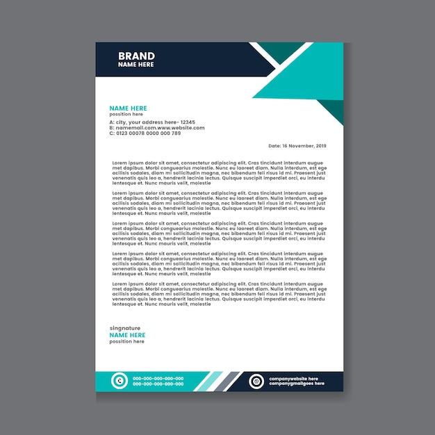 Free vector business letterhead template