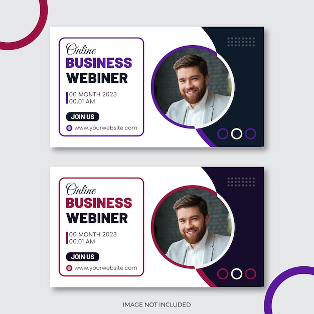 Free vector business webinar banner invitation template