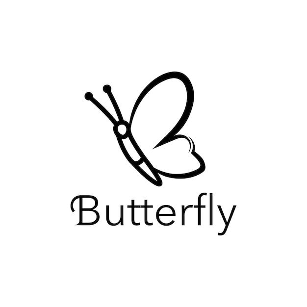 Free vector butterfly logo icon