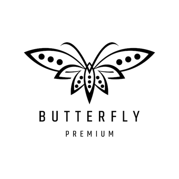 Free vector butterfly logo icon