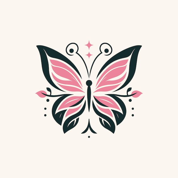 Free vector butterfly logo on a white background