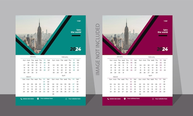 Free vector calendar design template