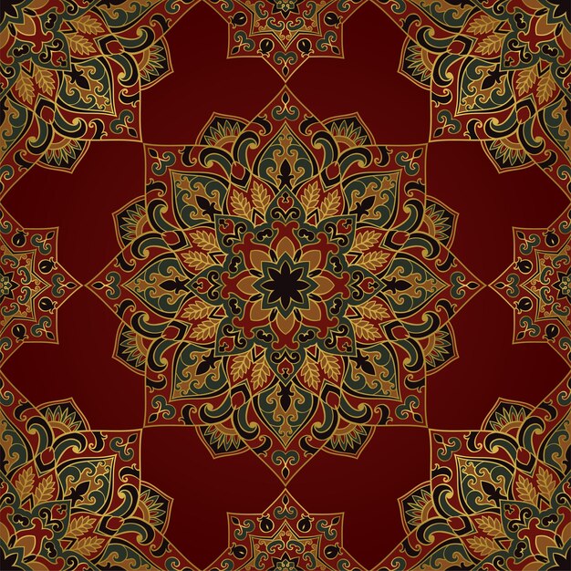 Free vector carpet pattern print design mockup