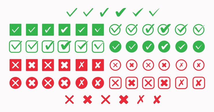 Free vector check mark icons collection