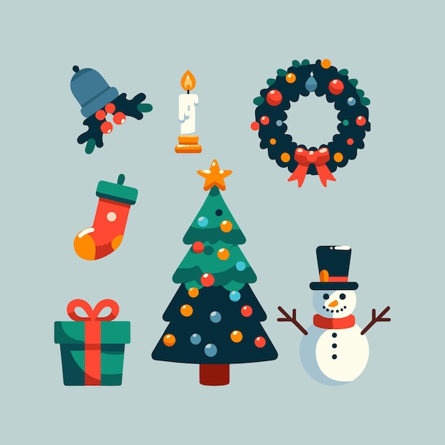 Free vector Christmas ornaments collection