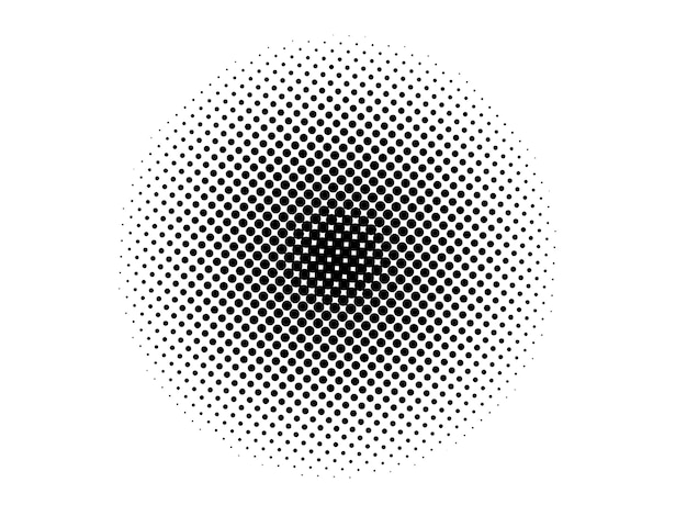 Vector free vector circle black halftone vector background