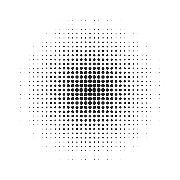 Free vector circular halftone dots vector