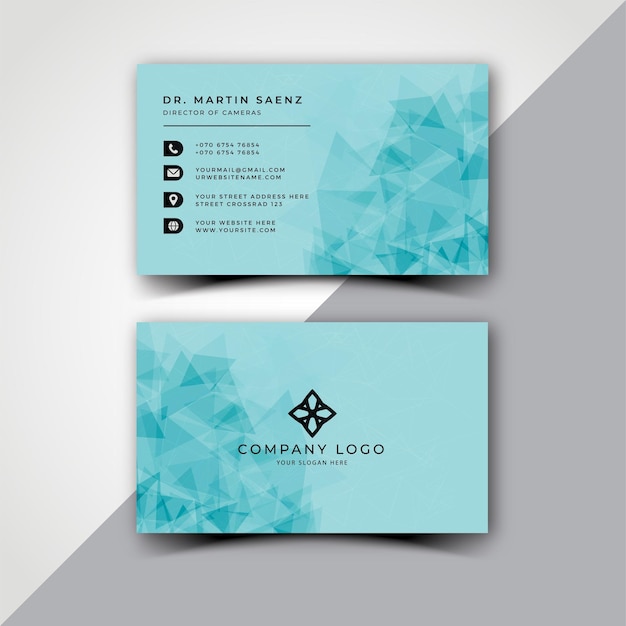 Free vector clean style modern business card template
