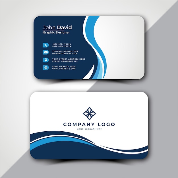free vector clean style modern business card template