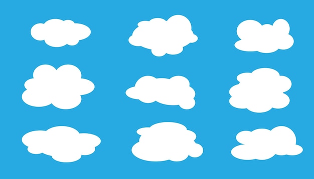 Free vector clouds collection