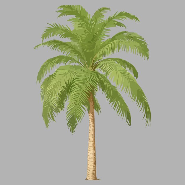 Vector free vector coconut tree with smoth backround