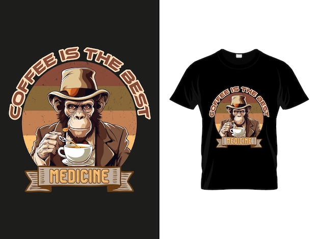 Free vector coffee t shirt design