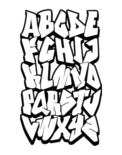 Vector free vector collection of creative graffiti alphabet letters