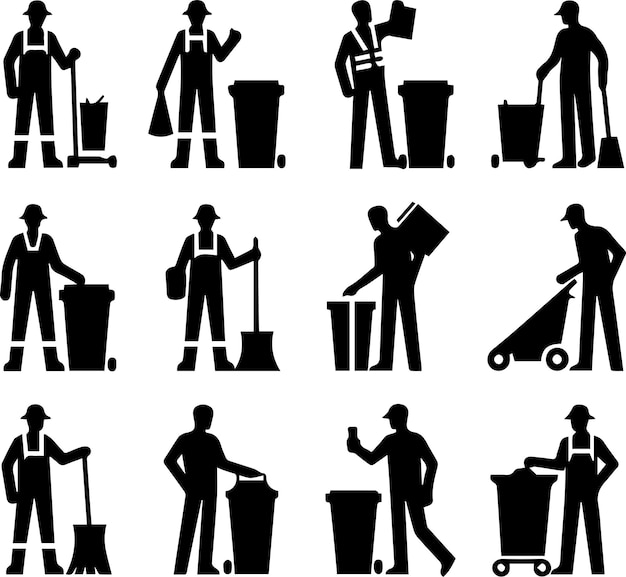 Premium Vector | Free Vector Collection of illustrations of silhouettes ...