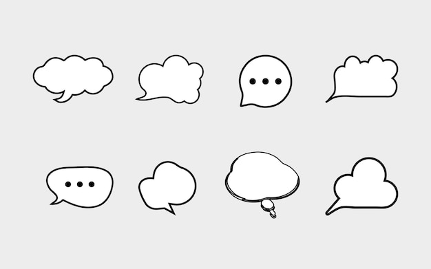 Free vector collection of speech bubble pack in flat design