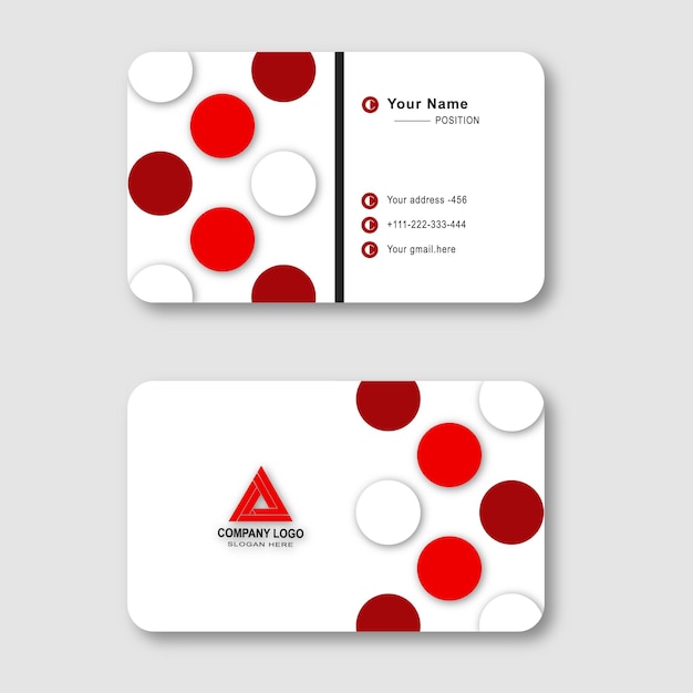 Free vector Colorful ellipse Modern clean Business card template