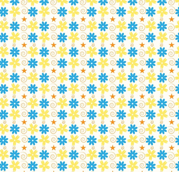 Free vector colorful flowers pattern