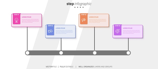 Free vector colorful infographic banners set