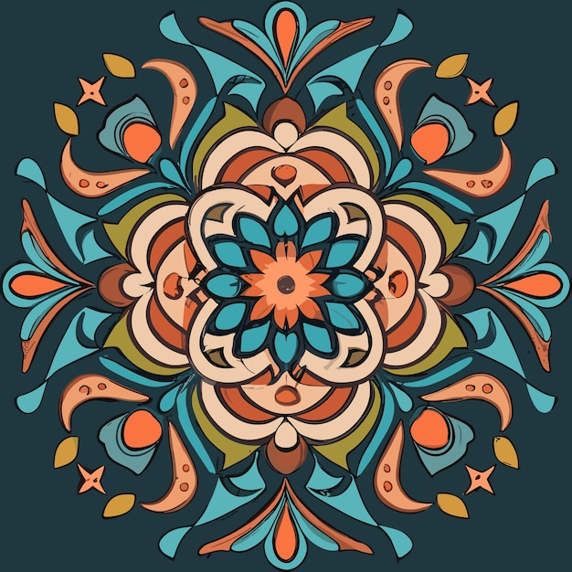 Sfondo colorato mandala vettoriale gratis