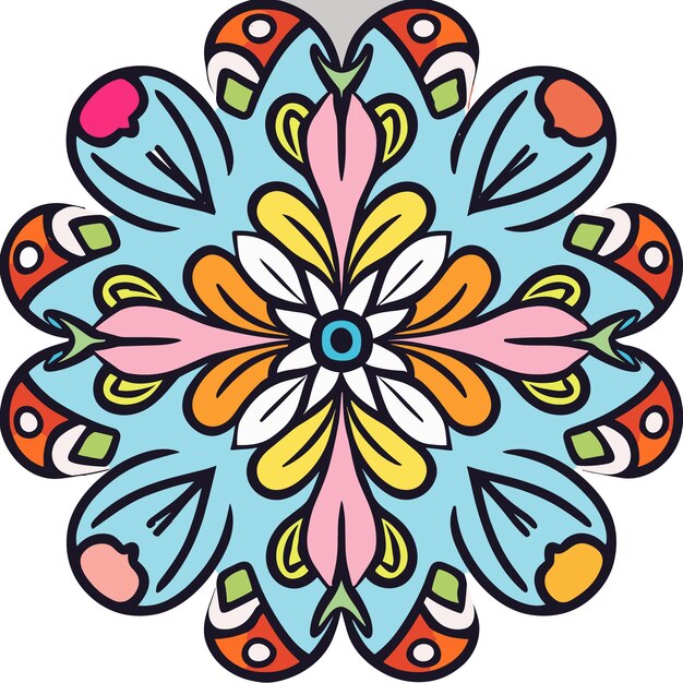 Sfondo colorato mandala vettoriale gratis