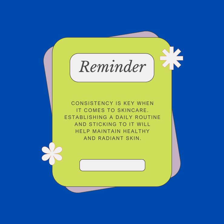 Vector free vector colorful simple skincare reminder