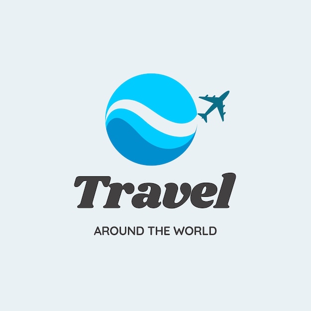 Free vector colorful travel agency logo