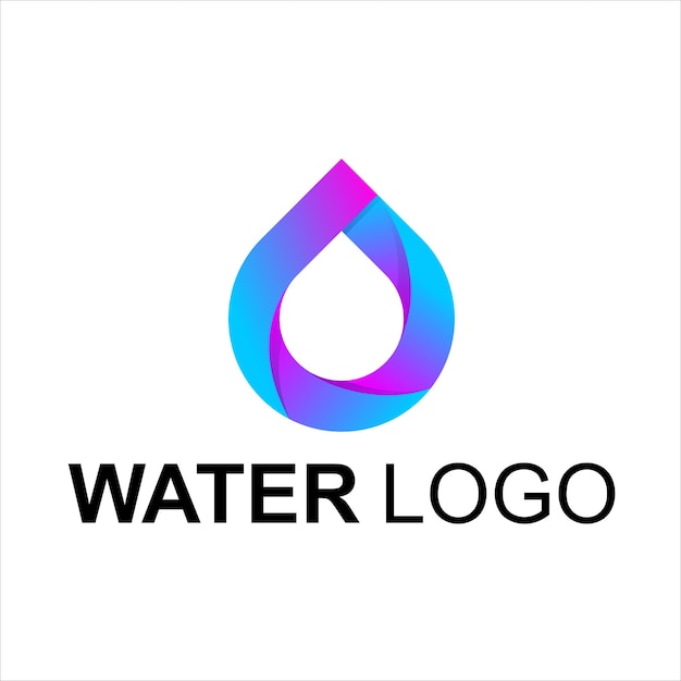 Logo dell'acqua colorata vettoriale gratis