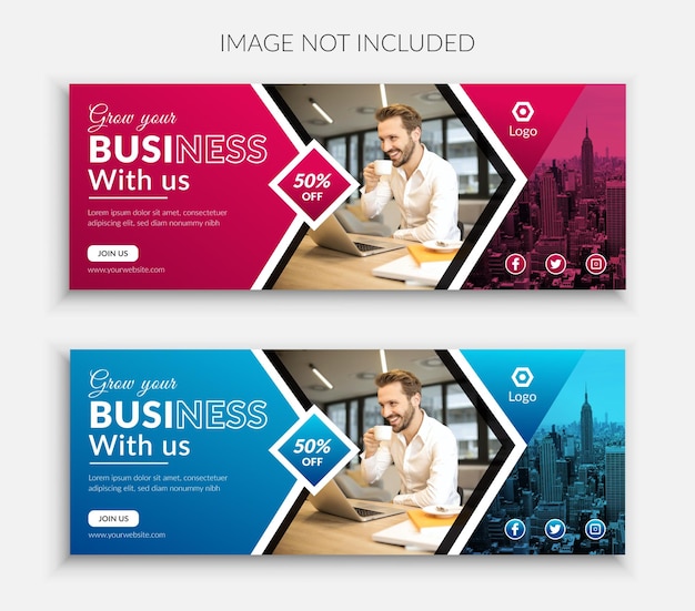 Vector free vector corporate business facebook cover design modern social media cover template design