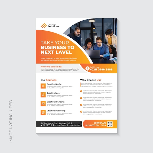 Free vector corporate business flyer template