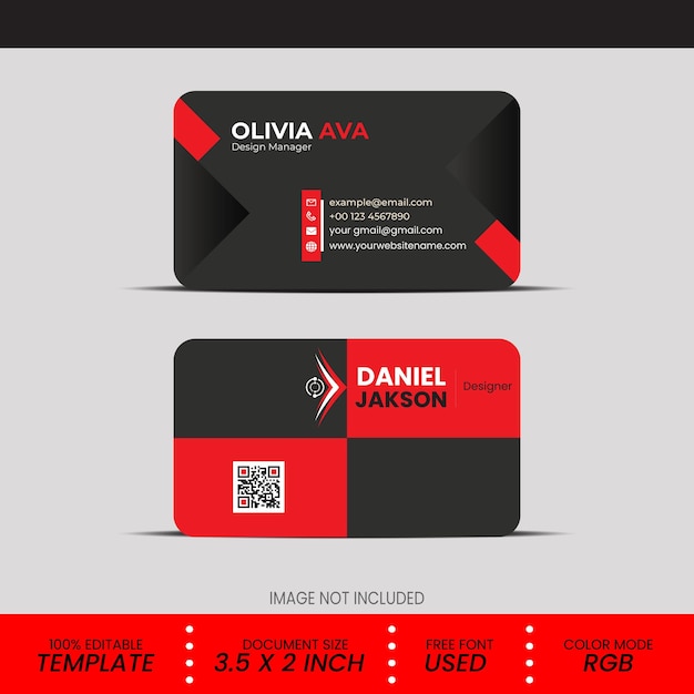 Free vector corporate card with colors design