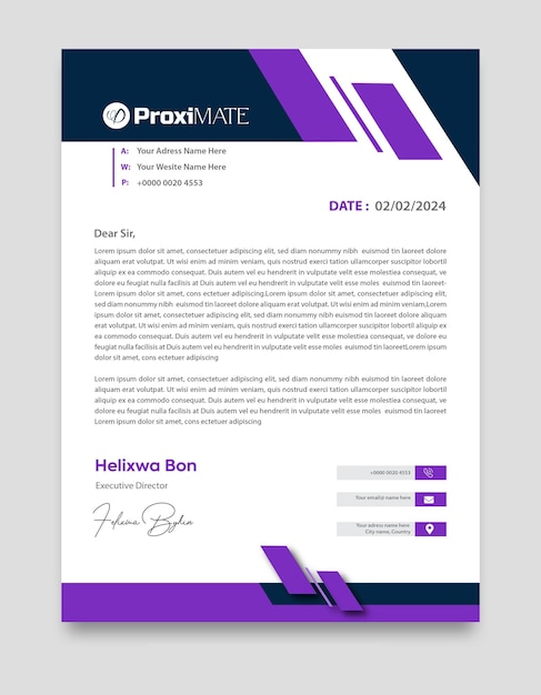 Vector free vector corporate identity business and corporate letterhead template