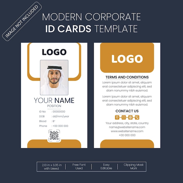 Vector free vector corporate vector id cards template design