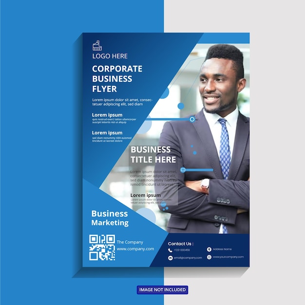 Free vector corporative flyer template
