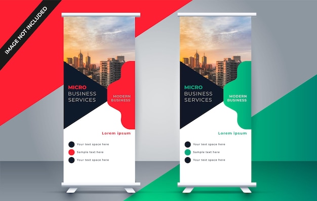 free vector  creative and modern roll up banner template