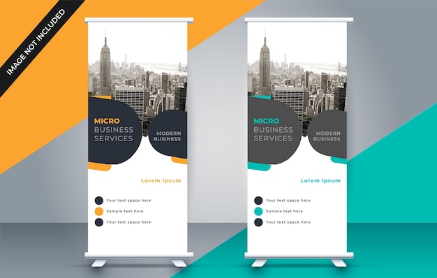 free vector creative and modern roll up banner template