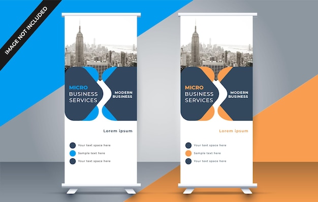 free vector creative and modern roll up banner template