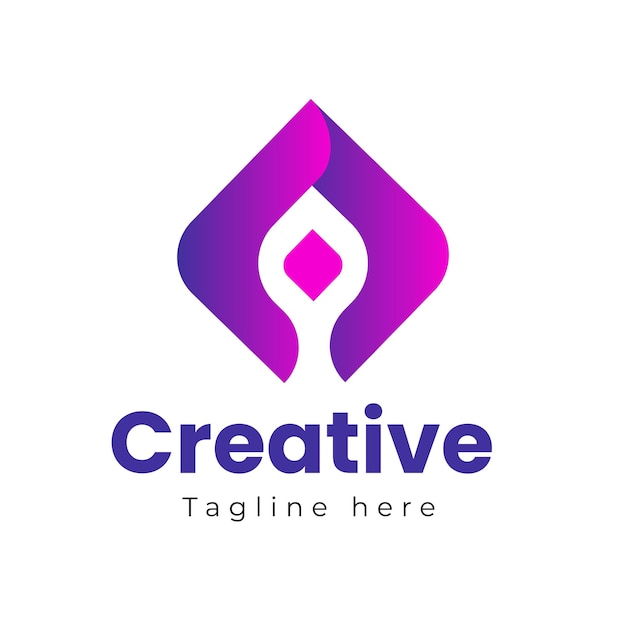 Vettore progettazione gratuita del logo con penna vettoriale creativa