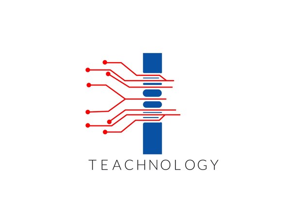 Свободный вектор творческого технологического логотипа.