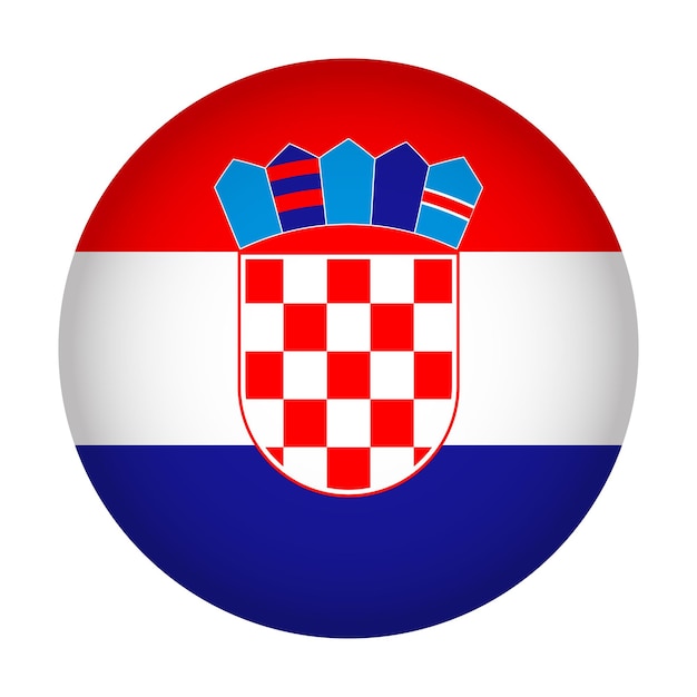 Free vector croatia flag gradient button circle