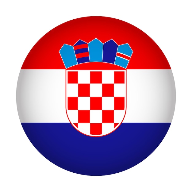 Vector free vector croatia flag gradient button circle