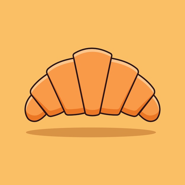 Free vector croissant food cartoon vector icon illustration food icon concept isolated